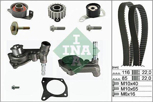 WILMINK GROUP Vesipumppu + jakohihnasarja WG1251282